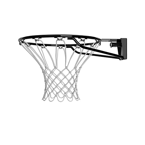Spalding Regulation Size 18" Steel Basketball Rim with Net Included | Choose from Fixed or Breakaway | Replacement Rim for Indoor or Outdoor Hoop
