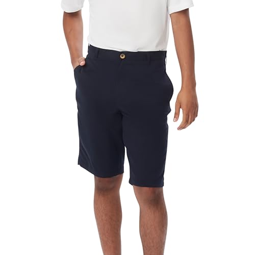 Men's Moisture Wicking Flat Front Performance Shorts - Navy, 34 Regular