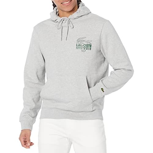 Lacoste Men's Ls Graphic Croc on Left Chest Pop Over