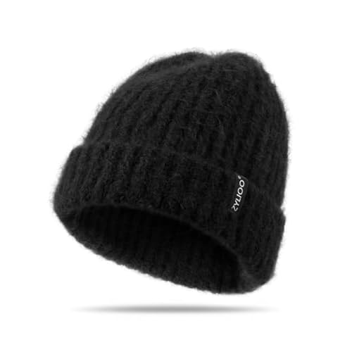 Zylioo Oversize XXL Chunky Beanie Cap for Men Women,Stretchy Thick Warm Knit Hat,Winter Snow Hats for Cold Weather
