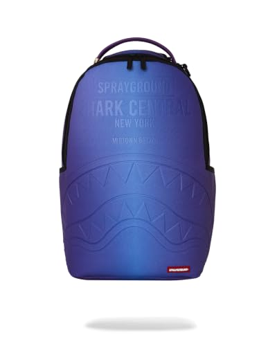 Sprayground Shark Central All-Star Backpack Blue Iridescent Durable Travel Bag
