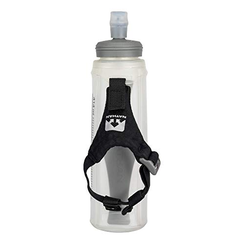 Nathan ExoDraw & ExoShot 2.0 Handheld Water Bottle - Reflective Silver, 18 Oz