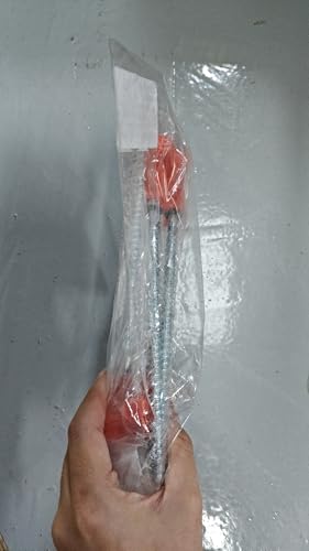 4Pcs Screw in Tent Stakes Heavy Duty, 8" Ground Stakes Ground Anchors Screw in, Metal Screw Tent Stakes Heavy Duty Tent Pegs, Ground Threaded Tent Spikes for Outdoor Camping (Orange)