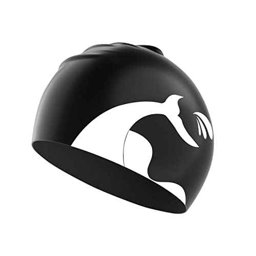 Extra Large Swimming Cap Adult Waterproof Swimming Cap Women Men Elastic Silicone Swim Pool Hat Beach Surfing Long Hair Bathing Cap Ears Protection Swim Cap