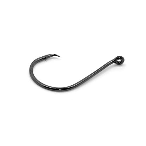 Gamakatsu Offset Circle Fishing Hook 3/0, 25 Pack - Durable Black Steel