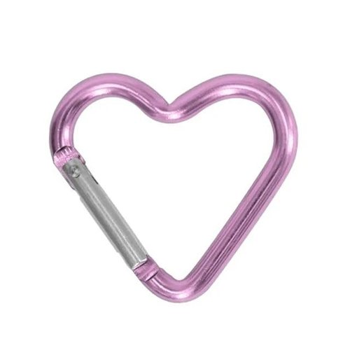 Heart Shaped Carabiner Clip Aluminum Alloy Keychain Clip Spring Snap Hook Camping Backpack Clips Heavy Duty Carabiner Lightweight Aluminum Alloy Keychain Clip Backpack Carabiner Rustproof Accessories