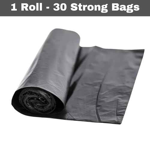 Portable Camping Toilet Waste Bags (30 Bags, 1 roll) 8 Gallon Black Can Liner for Travel, Camping and Outdoor Getaways (30 ct.)