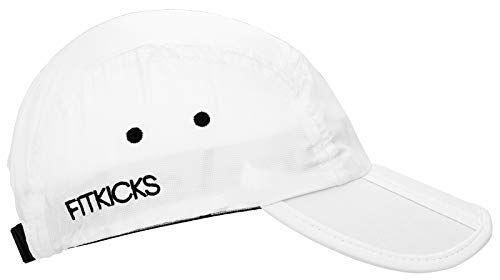 FITKICKS Folding Adjustable Baseball Cap UPF 50+ - One Size White