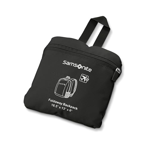 Samsonite Foldaway Backpack Black One Size Travel Daypack Compact Storage