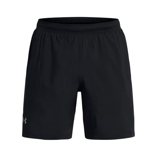 Under Armour Launch Stretch Woven 7'' Shorts - Medium, Black, Reflective