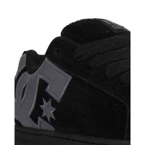 DC Men's Court Graffik SE Skate Sneaker Shoe, Black/Black/Grey, 14