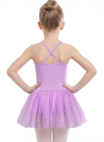 Girls Ballet Leotard with Tutu Skirt Toddler Dance Outfit Cross Straps 2-10Y