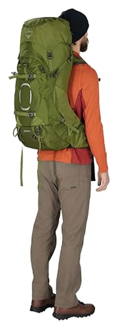 Osprey Aether 55L Men's Backpacking Backpack, Deep Acorn Red, L/XL