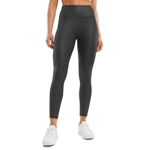 CRZ YOGA No Front Seam Faux Leather Leggings 25'' - Butterluxe Matte High Waist Stretch Tights Womens Pleather Pants