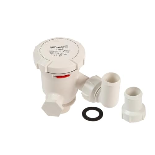 Attwood 5663-4 Tsunami Mk2 1200 GPH Aerator Pump, 12 Volt, 1" NPT Inlet, White