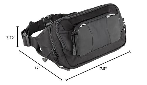 Vertx S.O.C.P. Tactical Fanny Pack, CCW Crossbody Waist Bag for Men and Women, Concealed Carry, EDC, Travel, Work, It's Black