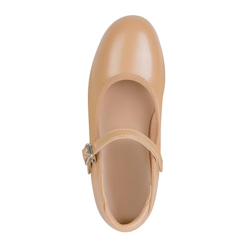 Unisex Child Easy Slide Buckle Tap Shoe - Brown, 11 Little Kid