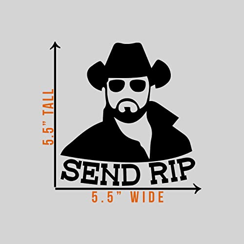 Send Rip Vinyl Decal Sticker for Cars Walls Laptops 5.5 Inch Black