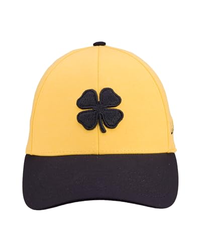 Black Clover Lucky Heather Laser Unisex Baseball Cap Large X-Large Heather Yellow Hat Black 3D Logo