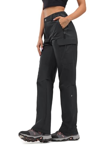 Moosehill Women's Hiking Pants - Lightweight Breathable Black 6