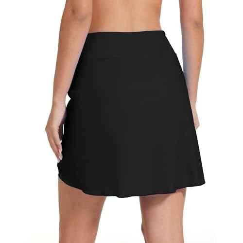 Swim Skirt Bottoms for Women High Waisted Swimsuit Skirts Tummy Control Bathing Suit Bottom Ladies Swimming Skorts
