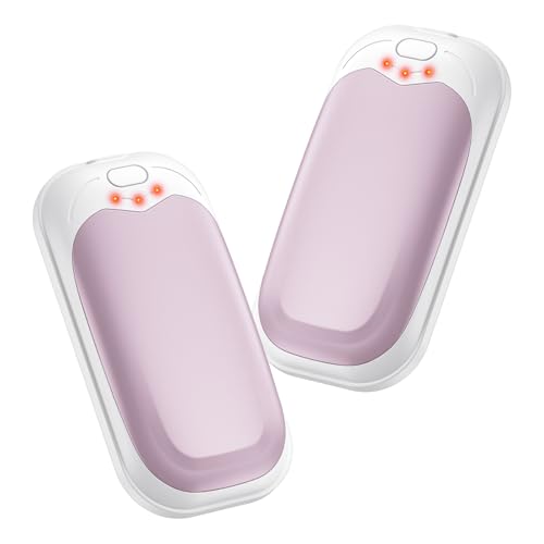 infray Hand Warmers Rechargeable 2 Pack, Electric Hand Warmer Reusable USB Pocket Warmer, 3 Levels Heat AI Handwarmer Portable Hand Heater, Great Gifts for Men Women, Outdoor, Golf, Hunting