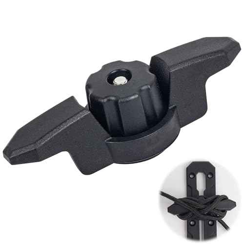 Kayak Anchor Cleat for Kayak Track Mount, Rope Cleat for Kayak Rail Mount Accessories, 1 Pack, Black