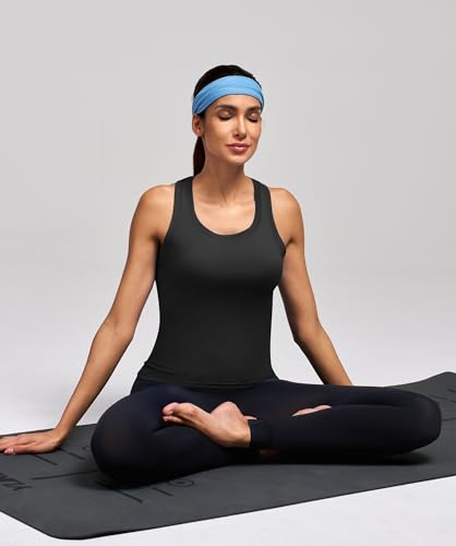 Alaroo Women's Workout Tank Top Racerback Activewear Small Black