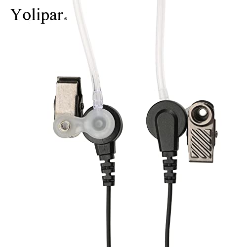 10 Pcs Surveillance Earpiece Kit for Baofeng Radio with Acoustic Tube & Mic - Compatible with Kenwood RT Series