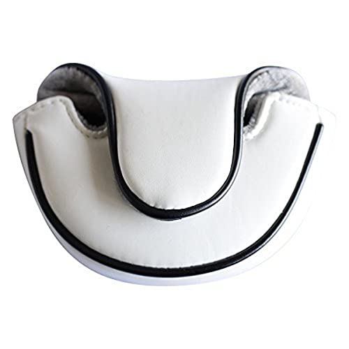 Golf Mallet Putter Headcover Heavy Duty Leather with Fur Lining