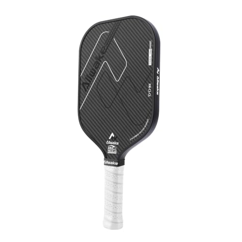 Black & White Pickleball Paddle 3K Raw Carbon Fiber USAPA Approved 16mm Core