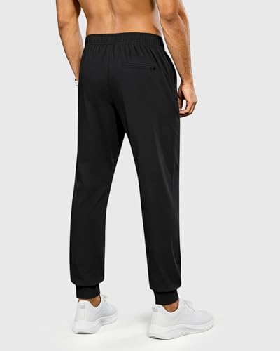Men's Lightweight Joggers with Zipper Pockets - Breathable Activewear Pants