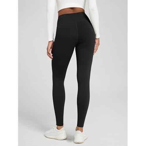 ODODOS Women's Thick Fleece Lined Leggings Thermal Warm Winter Tights - 25" / 28" High Waisted Yoga Pants with Back Pockets