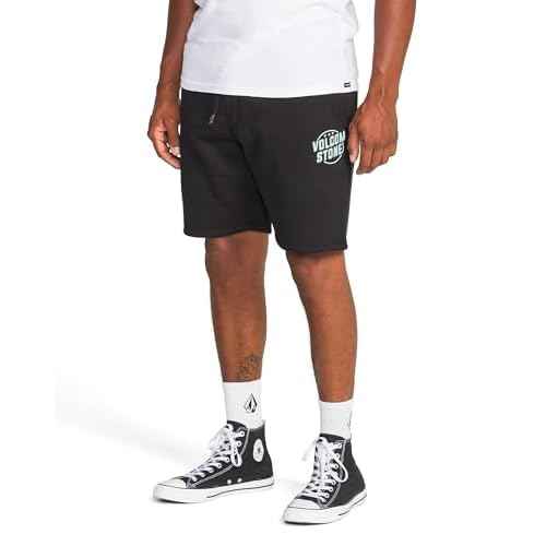 Volcom Mens Elastic Waist SweatShorts with Drawstring ? Fleece Lounge Shorts, Soft Cotton Blend