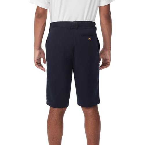 Men's Moisture Wicking Flat Front Performance Shorts - Navy, 34 Regular