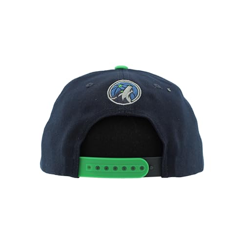 NBA Unisex Snapback Hat - Minnesota Timberwolves Team Color, Adjustable Flat Bill