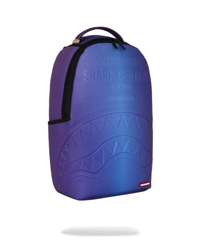 Sprayground Shark Central All-Star Backpack Blue Iridescent Durable Travel Bag