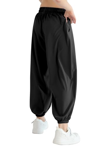 Girls Lightweight Baggy Joggers Pants - 5-6 Years Black Variation