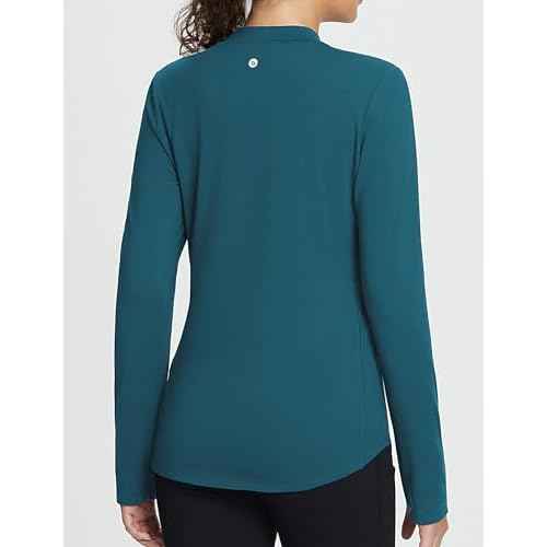 baleaf Women's Thermal Shirts Fleece Lined Tops Long Sleeve Mock Neck Cold Weather Running Workout Gear Pocket Thumbhole