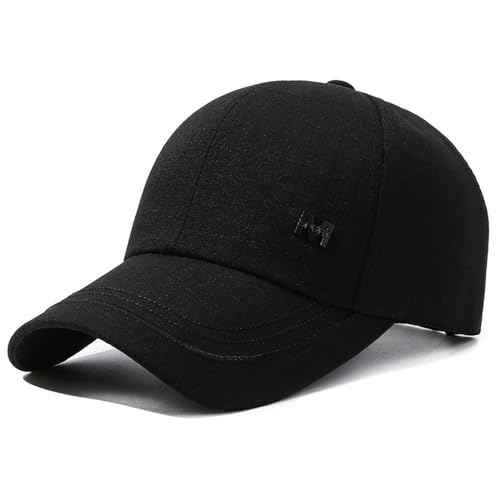 Men's Striped Vintage M Baseball Cap Cotton Trucker Hats Structured Golf Caps Adjustable Low Profile Dad Hat