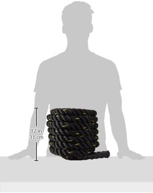 Battle Rope for Strength & Core Training - Trademark Innovations 30ft Heavy Duty