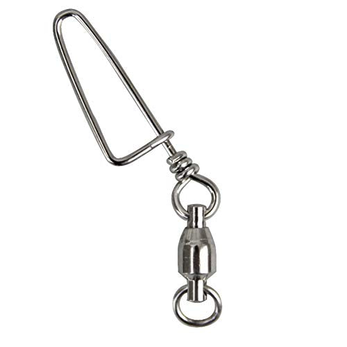 Emma Kites 100lb Fishing Swivel with Coastlock Snap & Ball Bearing - 20pcs, Size 4#