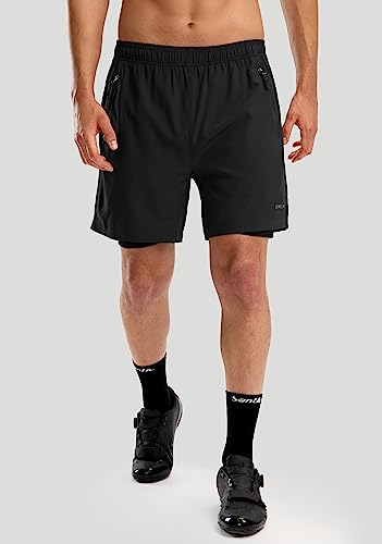 Men's Mountain Bike Shorts - 3D Padded Cycling Shorts Large Black