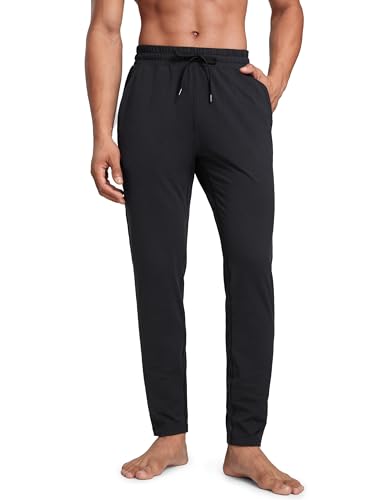 CRZ YOGA Cloud Jersey Lounge Pants 30in Black Large - Comfortable & Moisture-Wicking