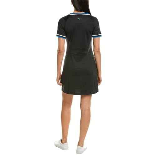 Callaway Women¡¯s V-Neck Colorblock Short Sleeve Golf Dress with Truesculpt, Stretch Fabric, Moisture-Wicking, Sun Protection