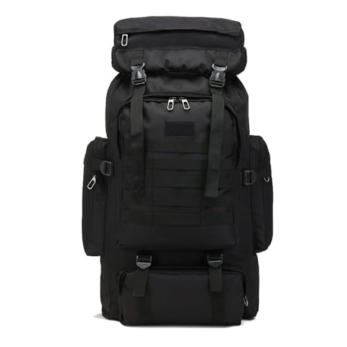 70L Waterproof Hiking Backpack for Men - Black, Camping & Outdoor Gear