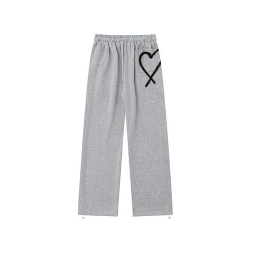 Aelfric Eden Wide Leg Sweatpants Women Baggy Graffiti Heart Lounge Pants with Pockets