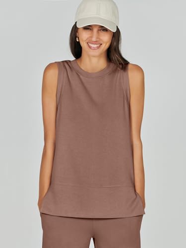 ANRABESS 2 Piece Travel Airport Outfits for Women - Medium Brown