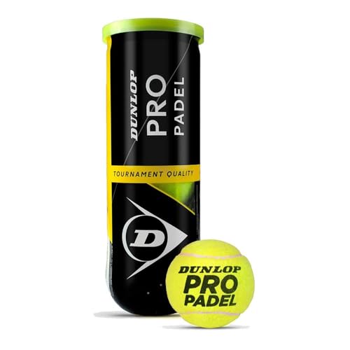 Dunlop Pro Padel Ball 3-Ball Can - Tournament Quality & Durable
