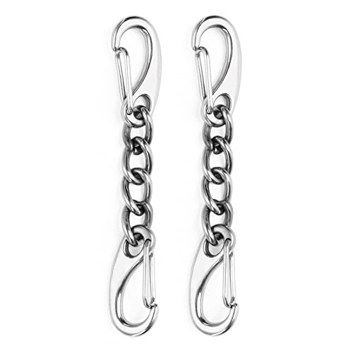 Dog Collar Safety Clip 2 Pack Metal Backup Connectors for Collars & Harnesses